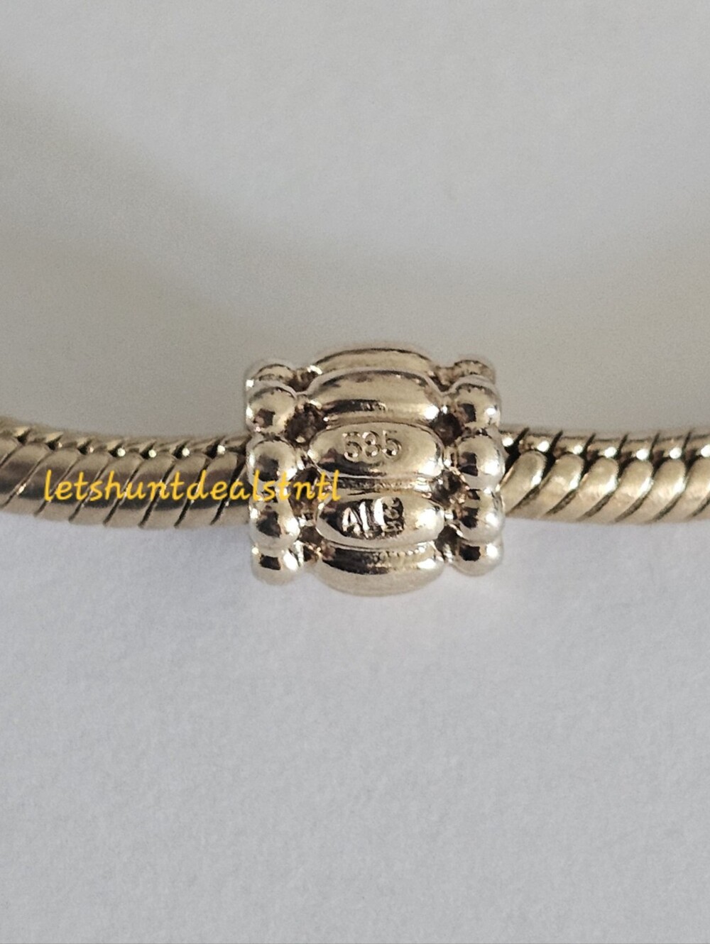 Pandora 14K Gold Barrel Charm. 750242.